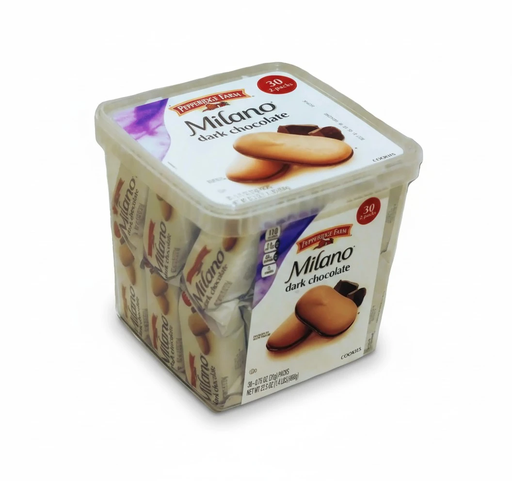 Pepperidge Farm, Milano, Cookies, Dark Chocolate, 22.5 oz, Multi-pack, Tub, 2-packs, Total 30-count