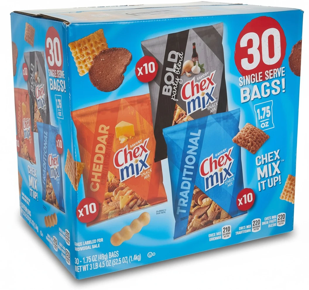 Chex Mix Classics Snack Mix, 1.75 Ounce (Pack of 30)