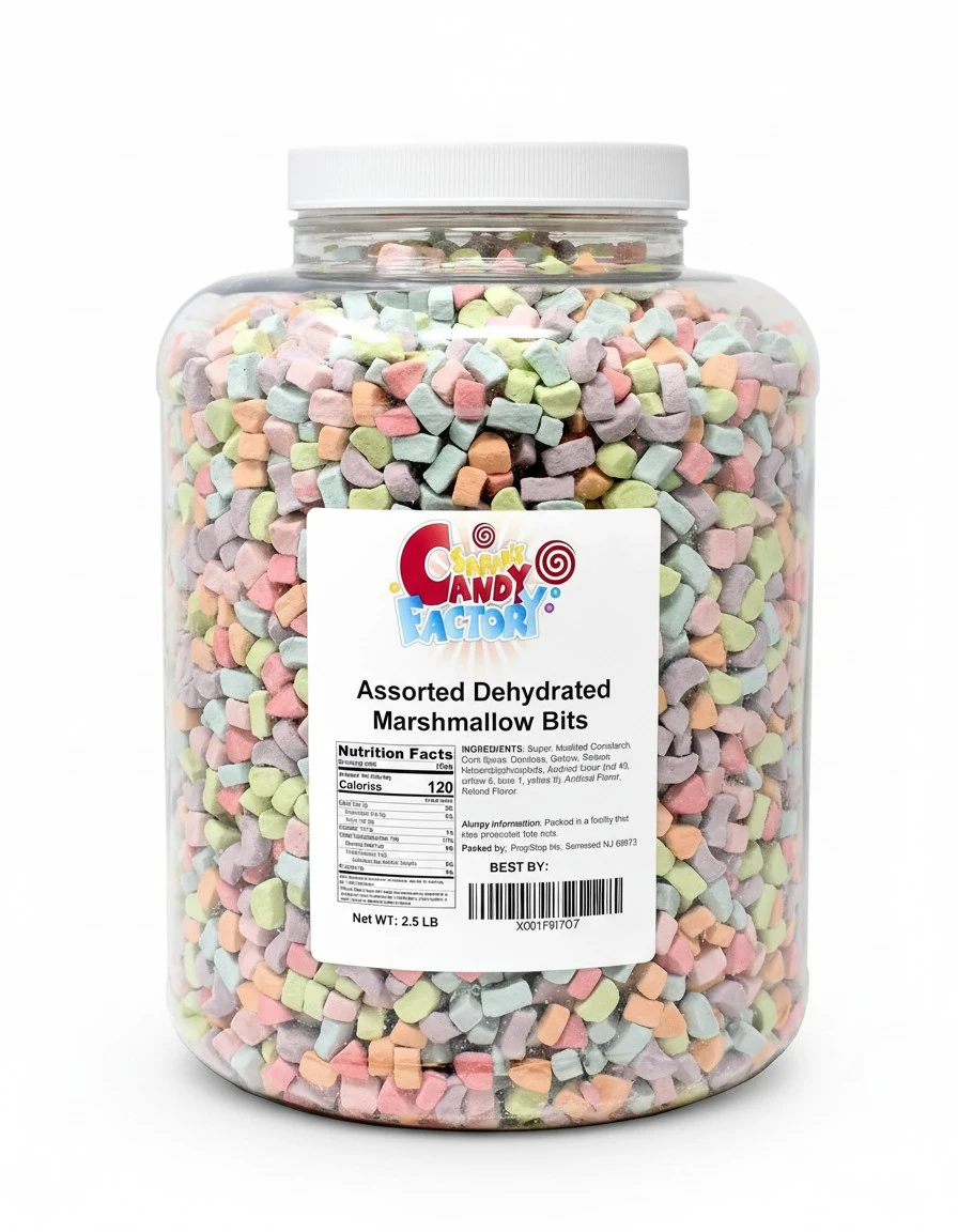 Assorted Dehydrated Marshmallow Bits in Jar (2.5 Pound (Pack of 1))