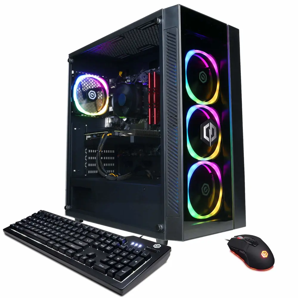 CYBERRPOWERPC Gamer Xtreme VR Gaming PC, Intel Core i5-11600KF 3.9GHz, GeForce RTX 3060 12GB, 16GB DDR4, 500GB PCI-E NVMe SSD, 1TB HDD, WiFi Ready & Win 11 Home (GXiVR8480A11), Black