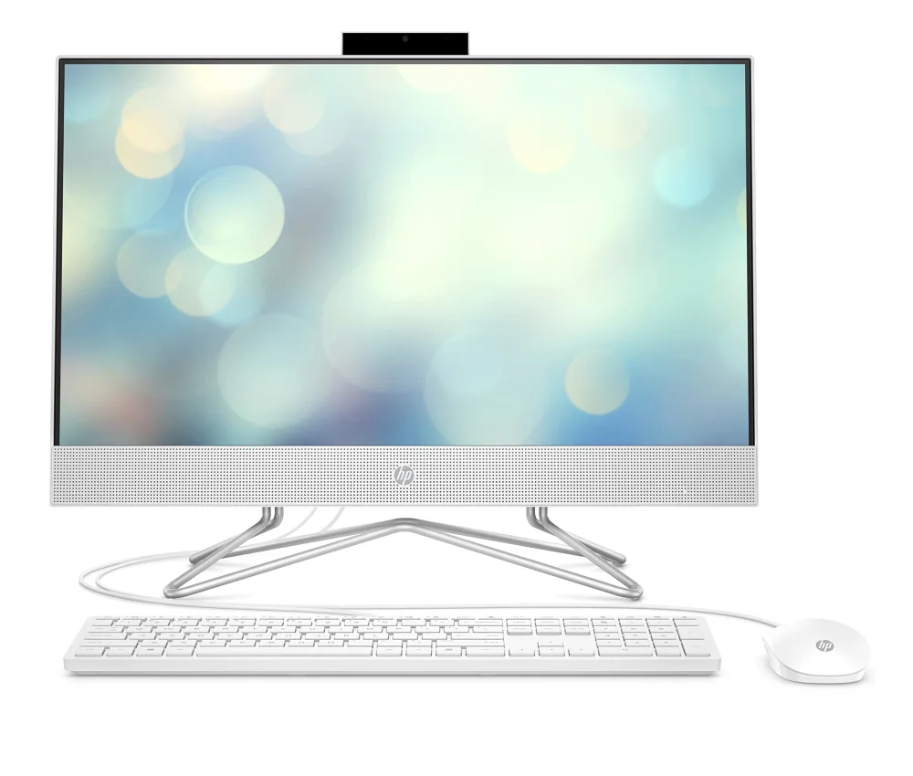 HP 22" All-in-One Desktop, AMD Athlon Silver 3050U Processor, AMD Radeon Graphics, 4 GB RAM, 256 GB SSD, Windows 11 Home (22-dd0210, Snow White)