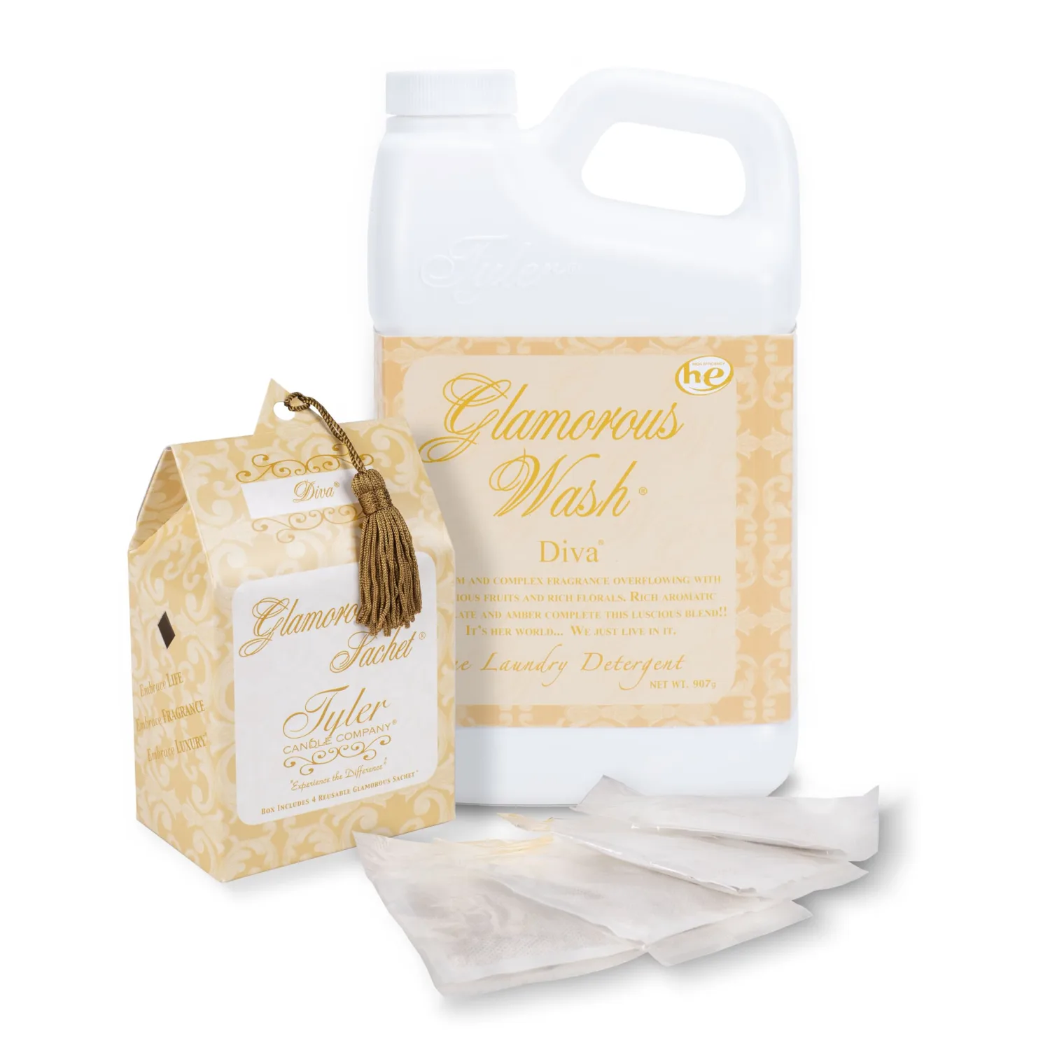 TYLER Liquid Glamorous Wash, Diva, 907g. (With Dryer Sachets)