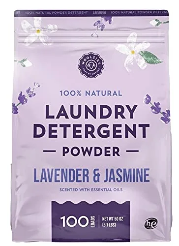 Woolzies 100% Natural Laundry Powder Detergent Soap Scented with Pure Essential Oils Extra Strength Biodegradable Formula, Safe for Sensitive Skin 100 Loads