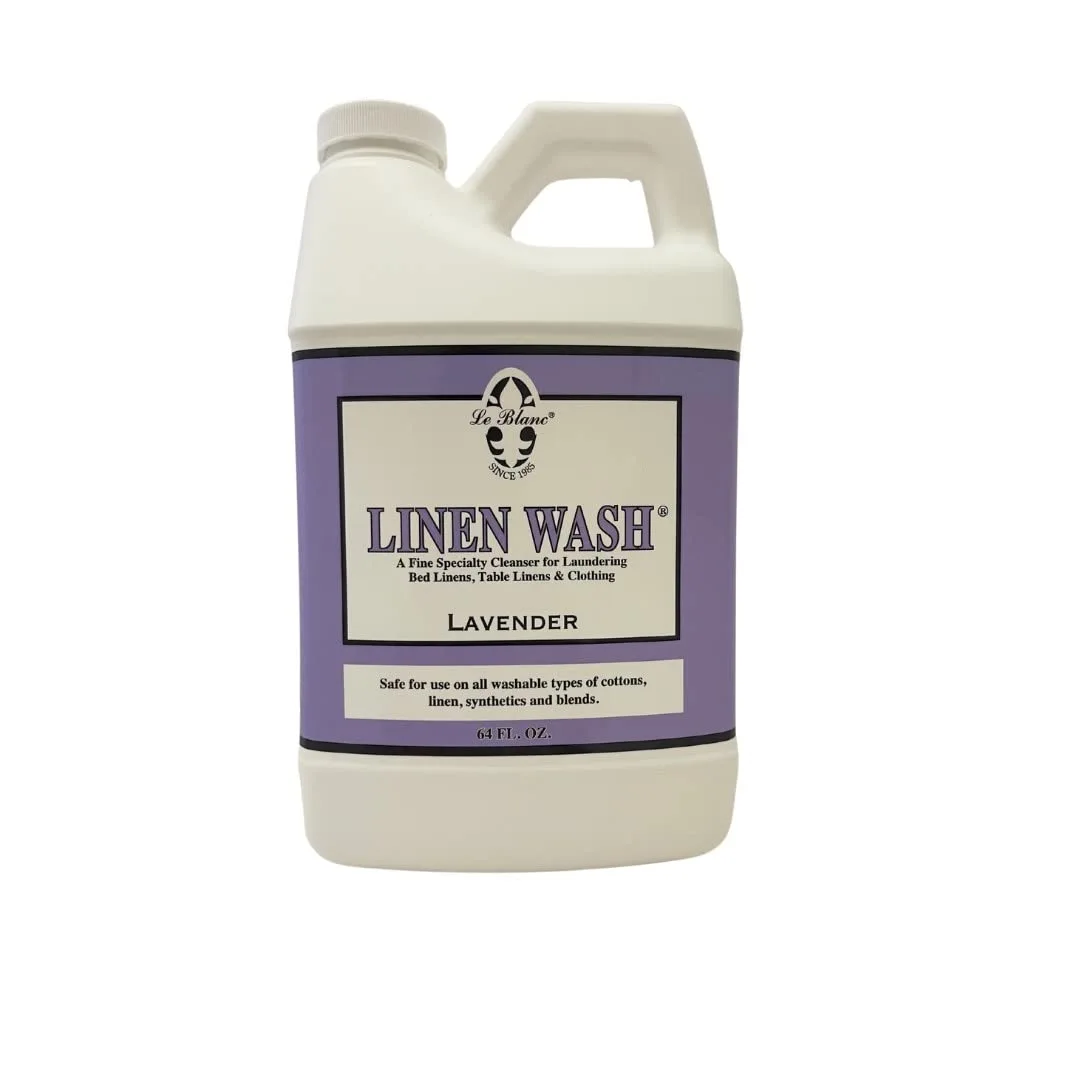 Le Blanc® Lavender Linen Wash® – Luxury Laundry Cleanser for Bed & Table Linens- 64 oz. (1 pack)