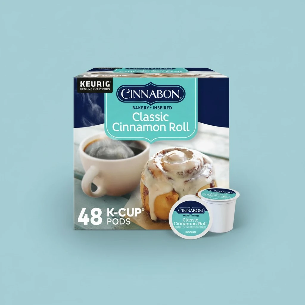 Cinnabon Classic Cinnamon Roll Keurig Single-Serve K-Cup Pods, Light Roast Coffee, 48 Count