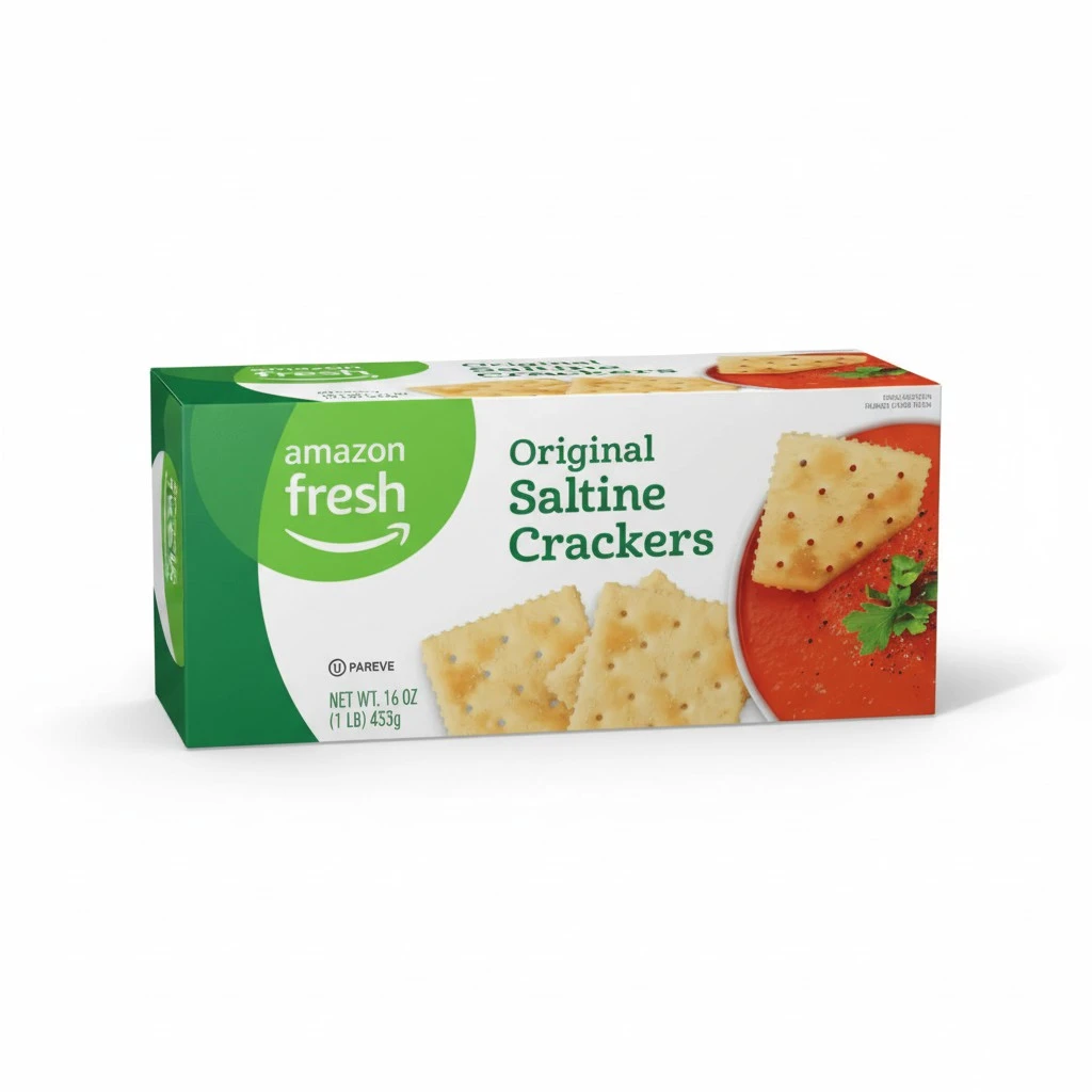 Amazon Fresh, Original Saltine Crackers, 16 Oz (Previously Happy Belly, Packaging May Vary)