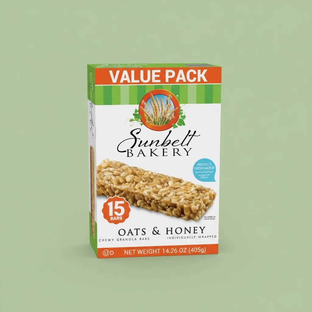 Sunbelt Bakery Oats & Honey Chewy Granola Bars, 14.26 Oz. 15 Count (Box of 1)