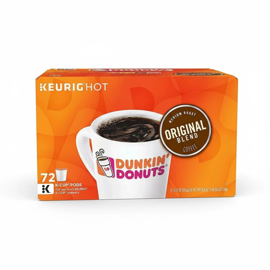 Dunkin Donuts Keurig Single-Serve K-Cup Pods - Medium Roast Single Serve 72 Count (72 K-Cups)