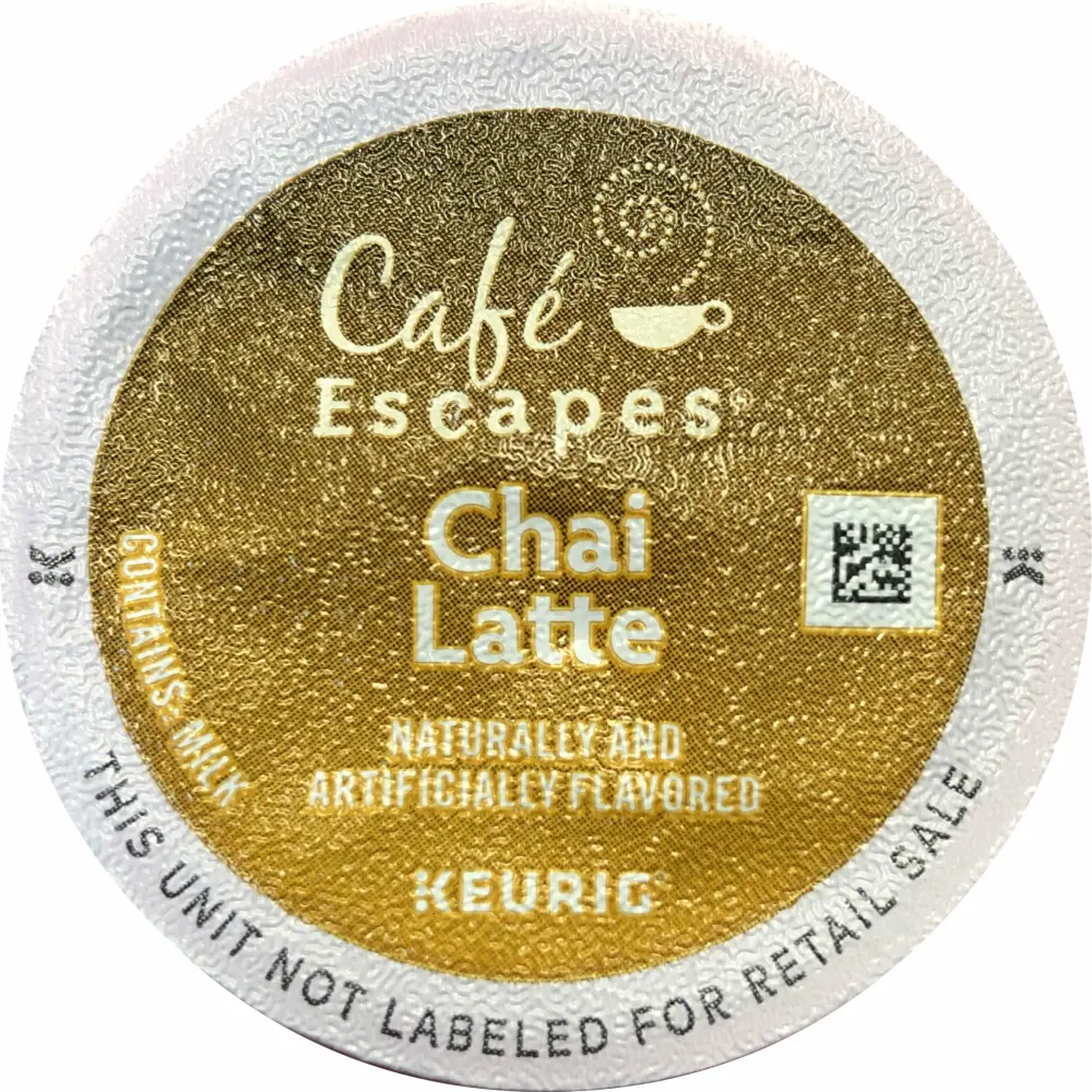 Cafe Escapes, Chai Latte Tea Beverage, Single-Serve Keurig K-Cup Pods, 48 Count (2 Boxes of 24 Pods)