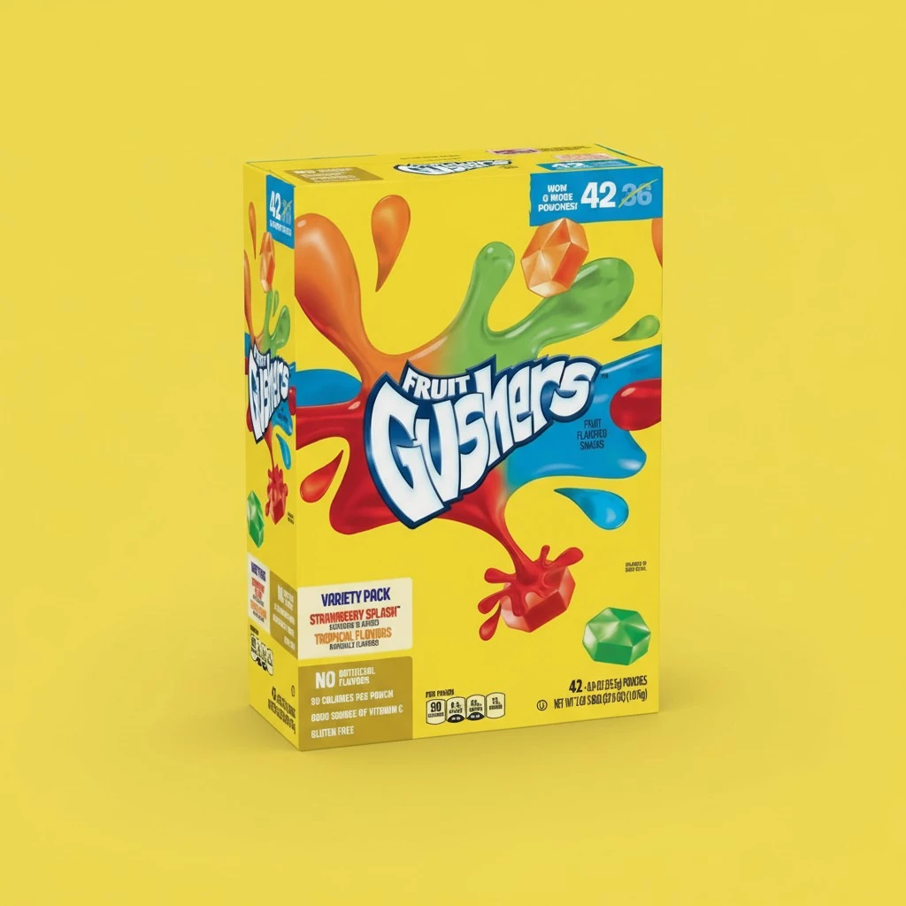 Fruit Fruit Fruit Gushers Variety Pack, Strawberry Splash & Tropical (42 ct.) A1
