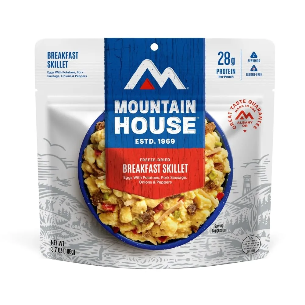 Mountain House Breakfast Skillet | Freeze Dried Backpacking & Camping Food | 2 Servings | Gluten-Free