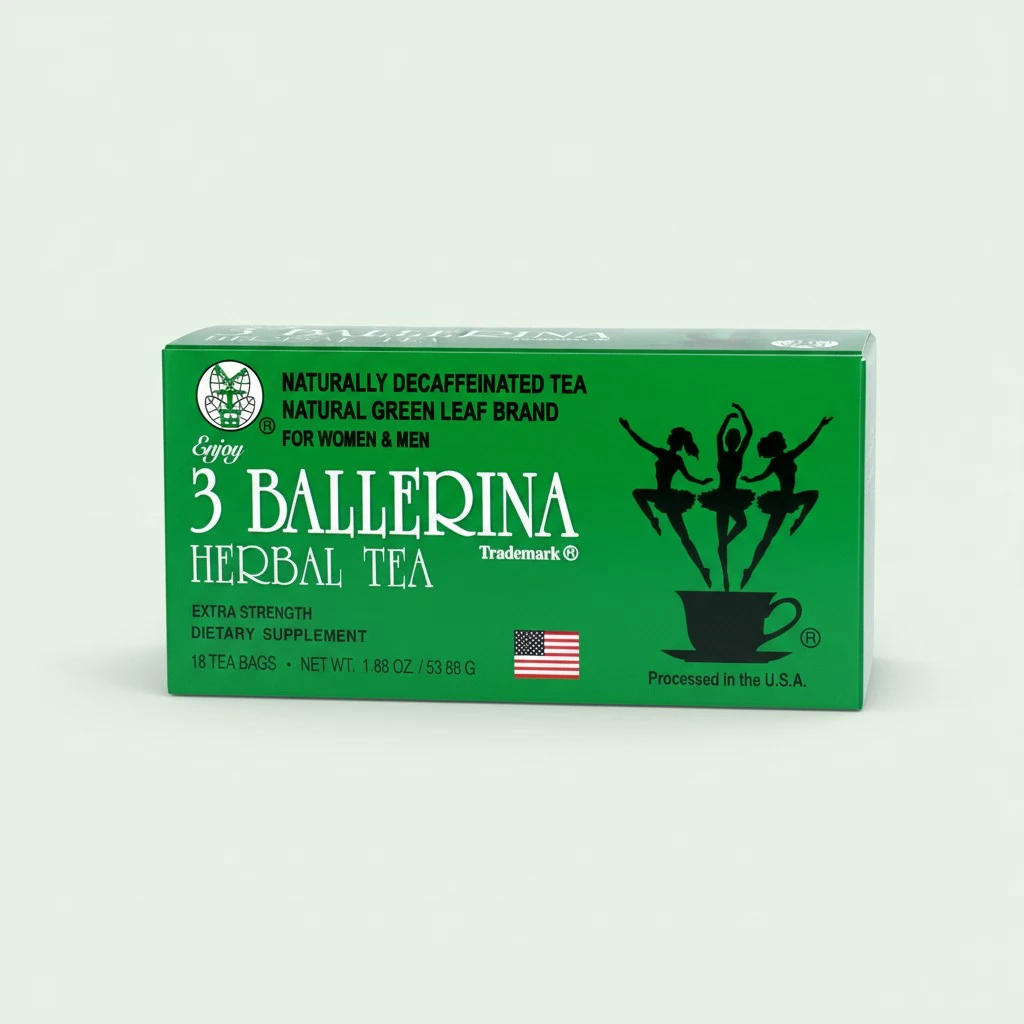 3 Ballerina Tea Extra Strength 18 Tea Bags, drink, 36 Count, (Pack of 2)