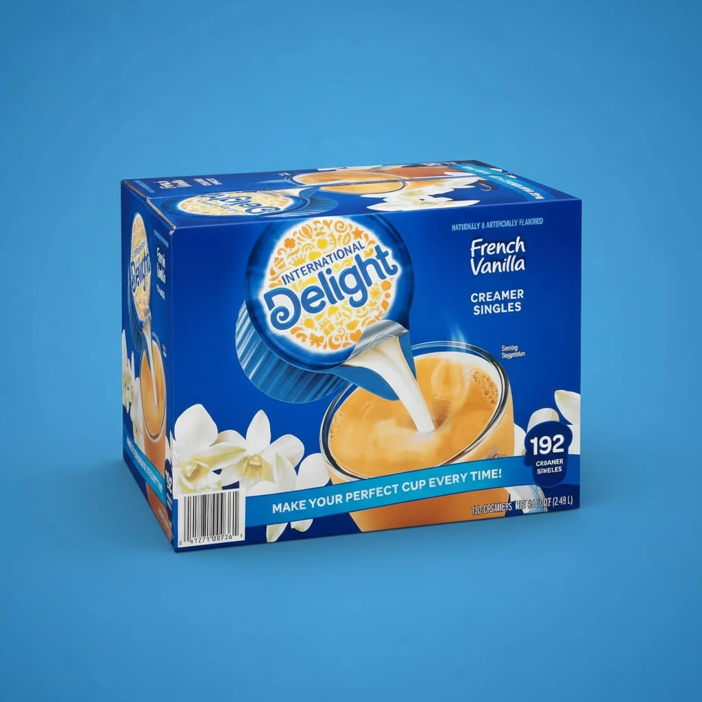 International Delight French Vanilla, 192 Count Single-Serve Coffee Creamers, Special Value 1 Pack