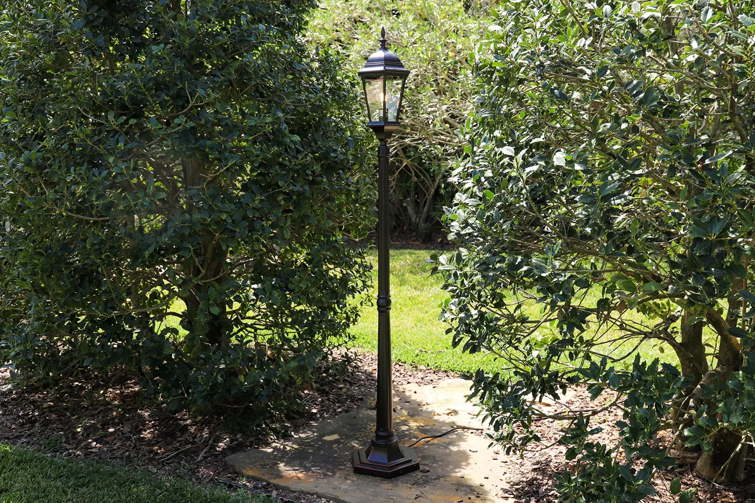 Kenroy Home 93432ORB Villa Waterproof Outdoor Lamp Post Light, Oil-Rubbed Bronze Finish