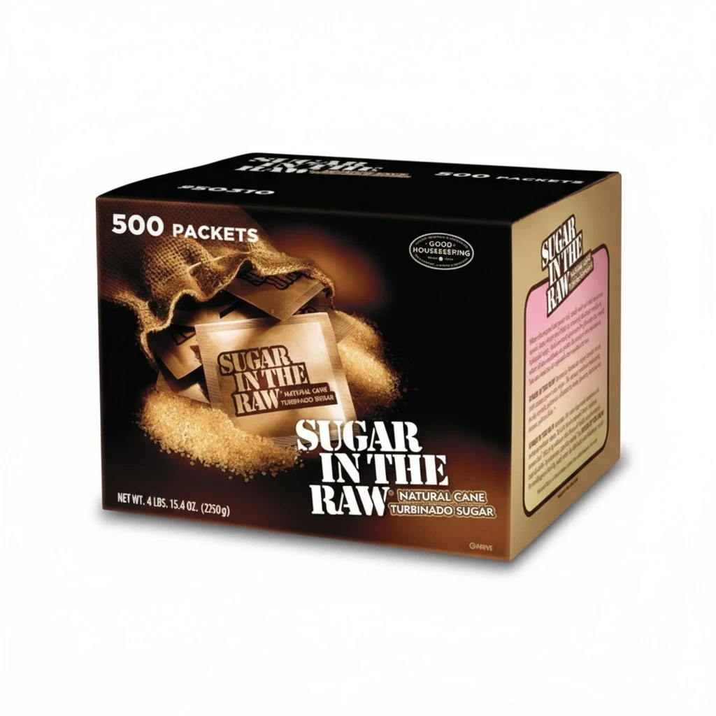 Sugar in the Raw - Sugar Packets, Raw Sugar, 0.18 oz, 500 per Carton 827749 (DMi CT)