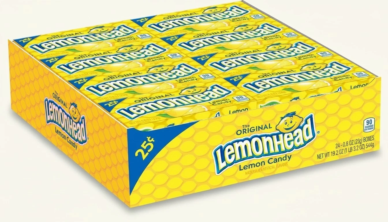 Lemonhead Hard Lemon Candy, 0.8 Ounce Boxes (Pack of 24)