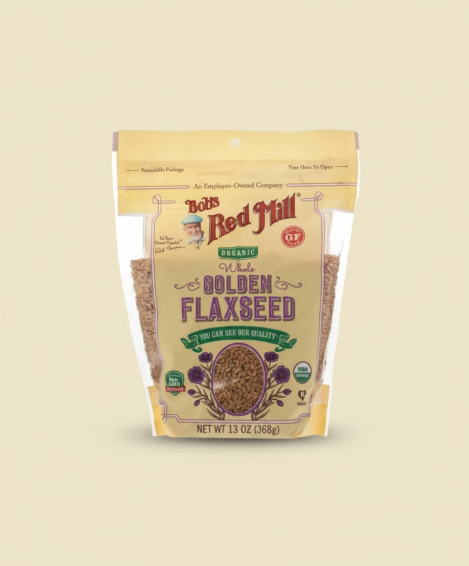 Bob's Red Mill Resealable Organic Whole Golden Flaxseed, 13 Ounce (Pack of 1)