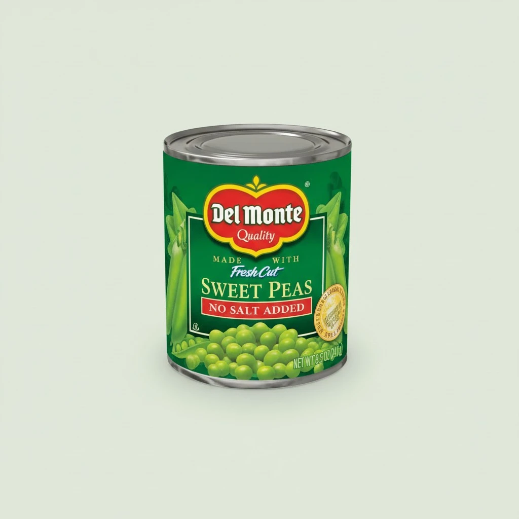 Del Monte Canned Fresh Cut Sweet Peas No Salt Added, 8.5-Ounce (Pack of 12)
