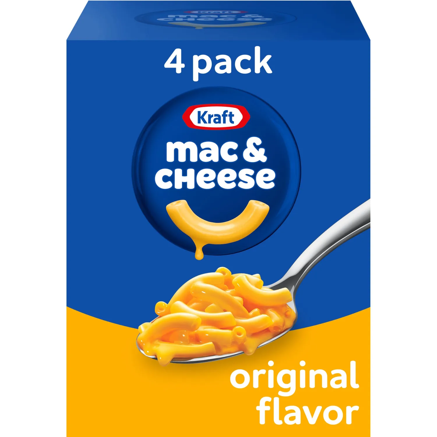 Kraft Original Mac & Cheese Macaroni and Cheese Dinner, 4 ct Pack, 7.25 oz Boxes