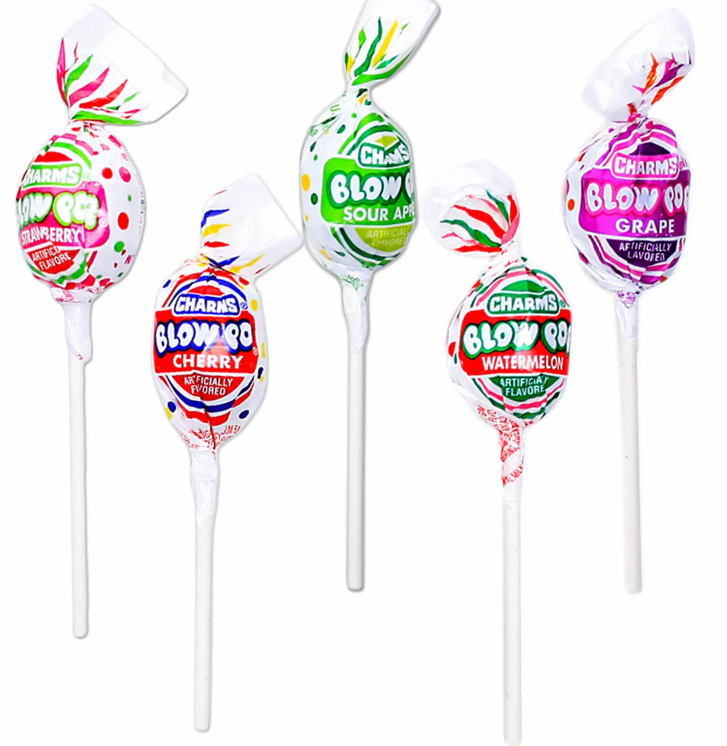 Charms 1034885 Blow Pops 0.8 oz Assorted Fruity Flavors 100/Box