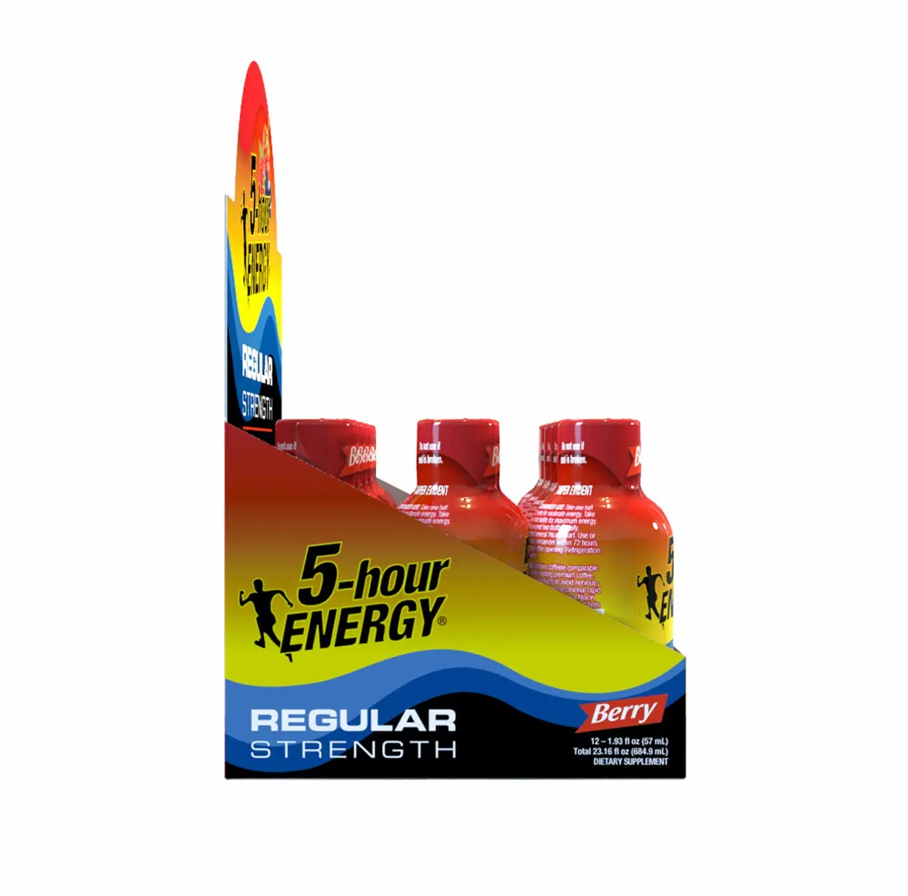 5-hour ENERGY Shot, Regular Strength, Berry, 1.93 Ounce, 12 Count