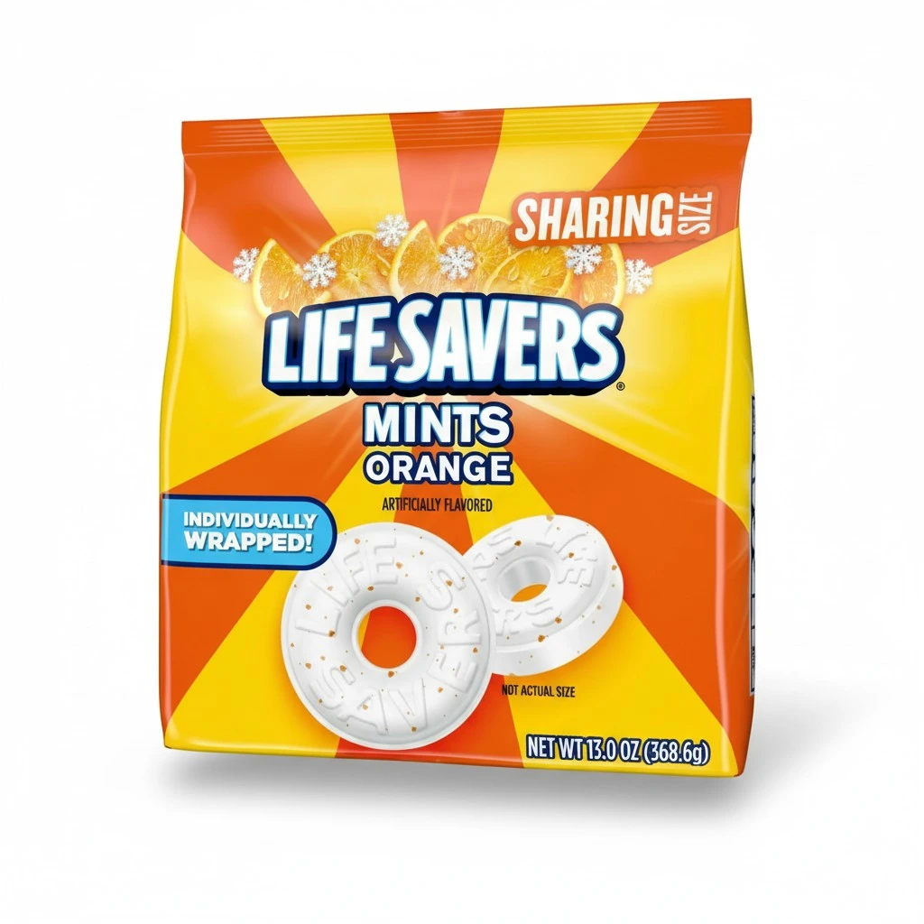 LIFE SAVERS Orange Mint Hard Candy, 14.5-Ounce (Pack of 2)