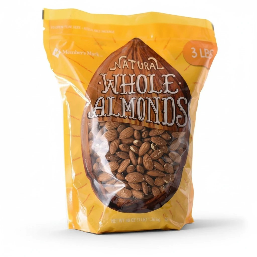 Member Mark Natural Whole Almonds, 3 Pound