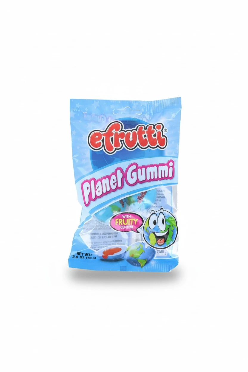 2 Set - Efrutti Planet Gummi - Gummy Candy - 2.6 OZ - 1 PK Fruity Flavor Individually Wrapped