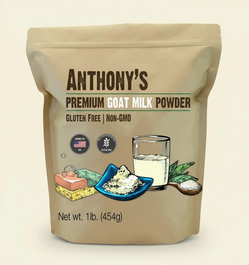 Anthony's Premium Goat Milk Powder, 1 lb, Gluten Free, Non GMO, No Additives