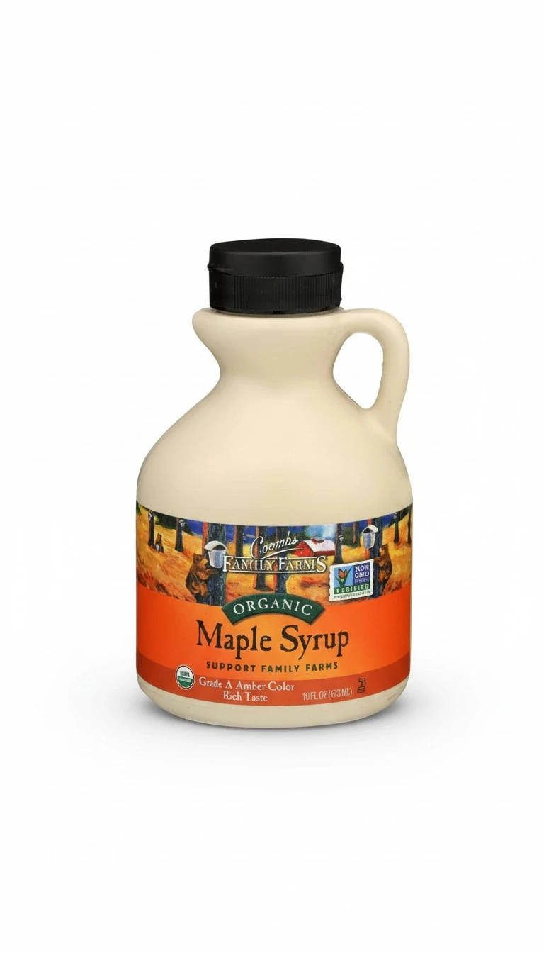 Coombs Family Farms Organic Maple Syrup, Grade A Amber Color, Rich Taste, 16 Fl Oz