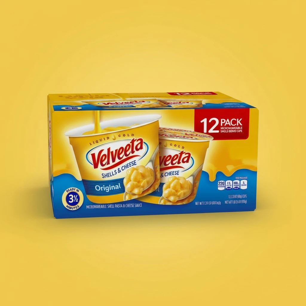 Velveeta Shells and Cheese, Single Serve Cups (2.39 Ounce cups, 12 Count)