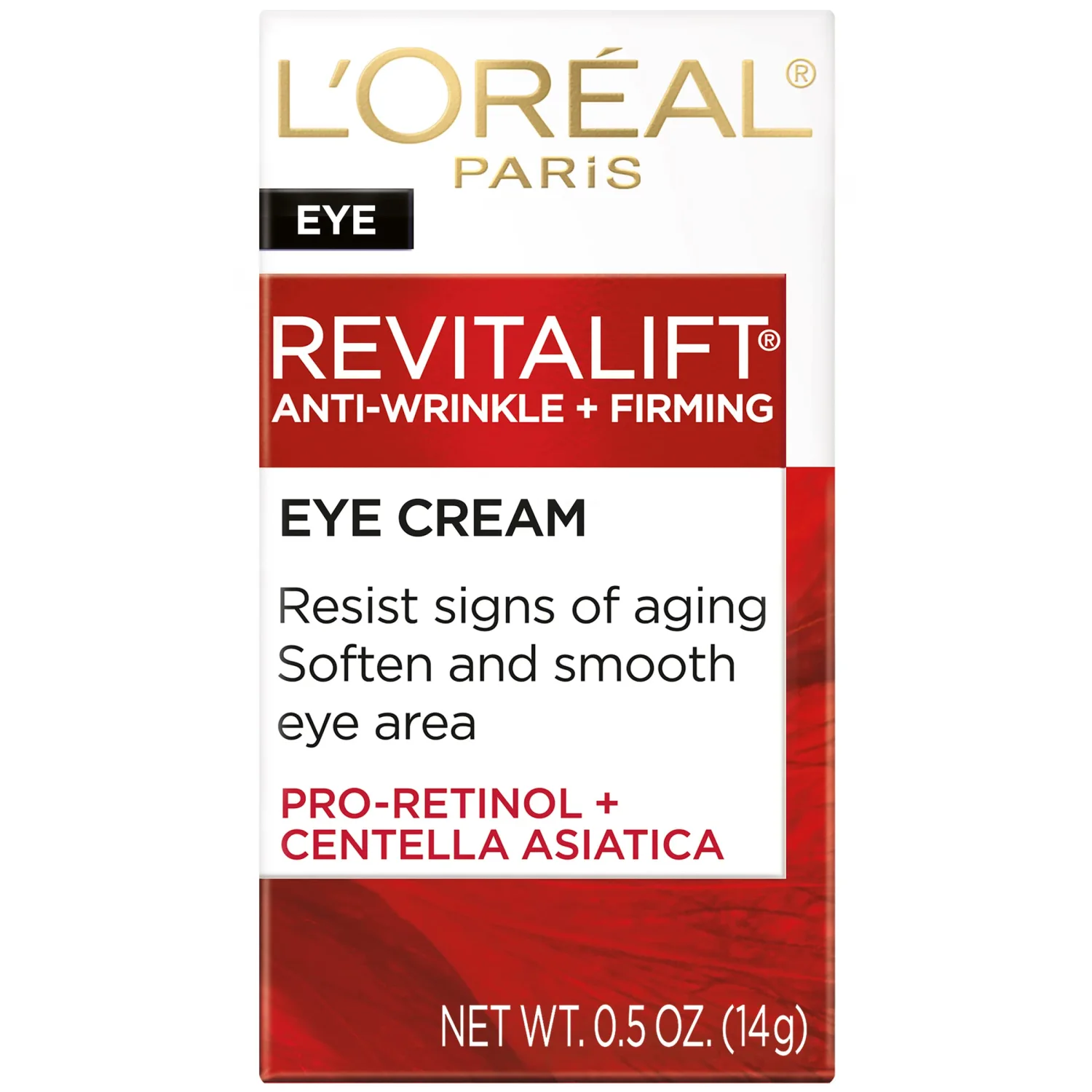 L'Oréal Paris Revitalift Anti-Wrinkle and Firming Eye Cream, Reduce Dark Circles, Pro Retinol, Fragrance Free 1.7 oz