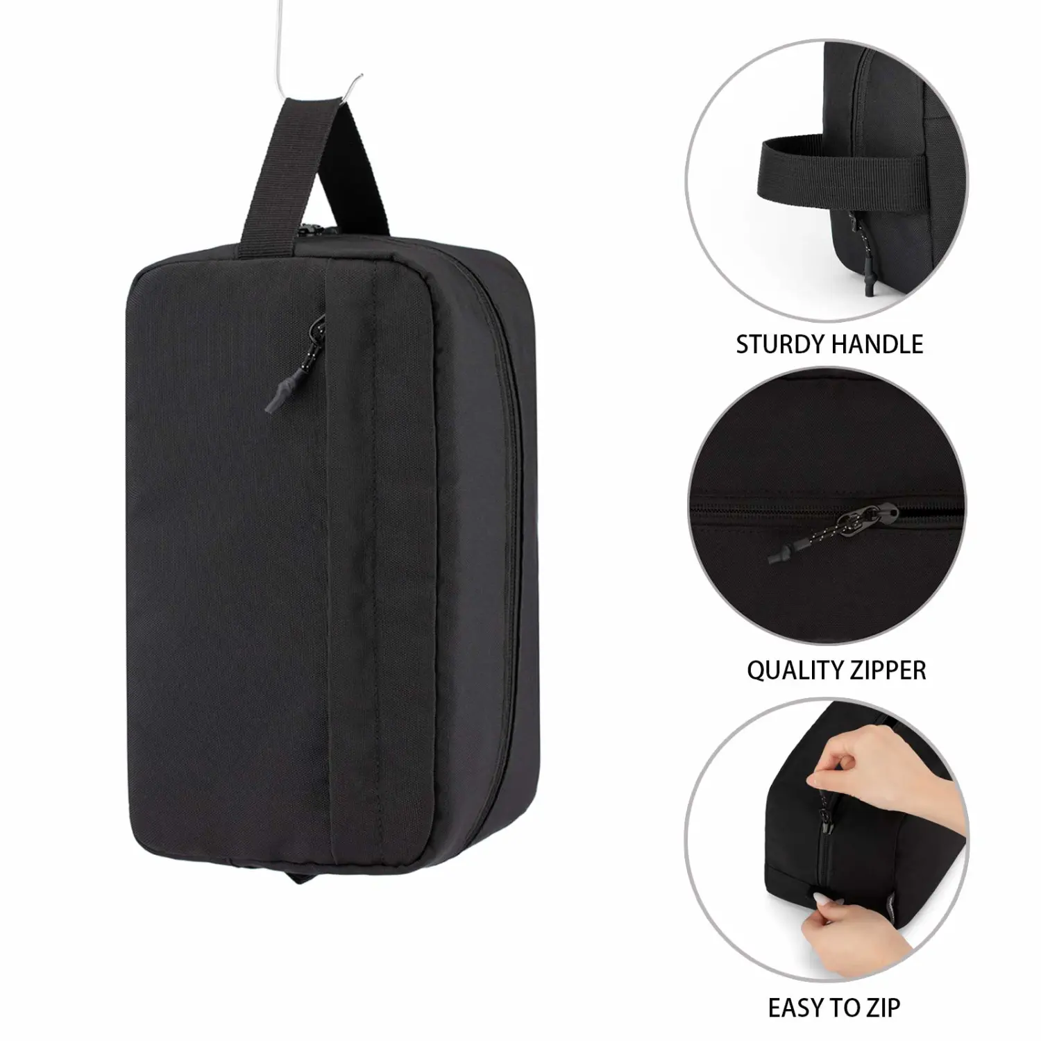 Vorspack Toiletry Bag Hanging Dopp Kit for Men Water Resistant Shaving Bag for Travel