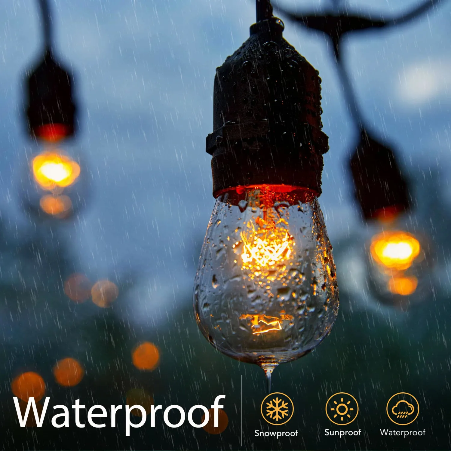Pack of 26pcs S14 Light Bulbs for String Lights -11 Watt E26 Medium Candelabra Screw Base S14 Warm Replacement Clear Glass Bulbs for Commercial Grade Outdoor Patio Garden Vintage String Lights