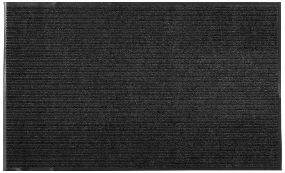 Apache Mills Apache Rib 3' x 5' Non Slip Dirt Trapping Stain Resistant Indoor/Outdoor Door Mat, Onyx