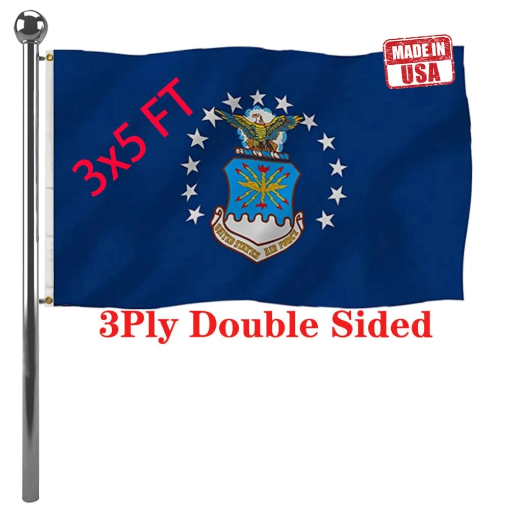 Jayus Blue US Air Force Military Flags 3x5 Outdoor Double Sided Heavy Duty United States Air Force Flag Banner with 2 Grommets