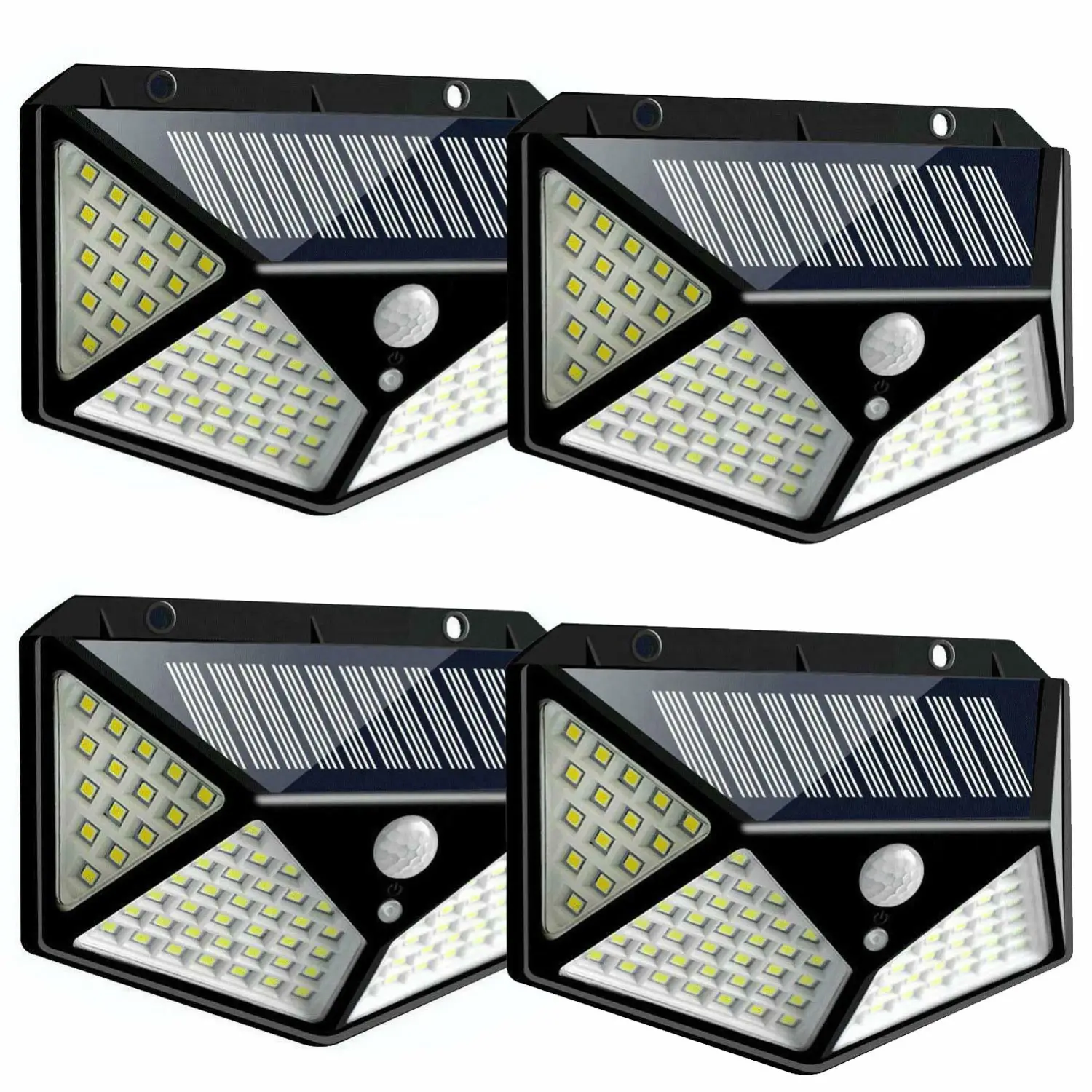 Solar Lights Outdoor [100 LED/3 Working Mode], Solar Security Lights Motion Sensor Lights Wireless IP65 Waterproof Solar Powered for Garden Fence Patio Garage Deck