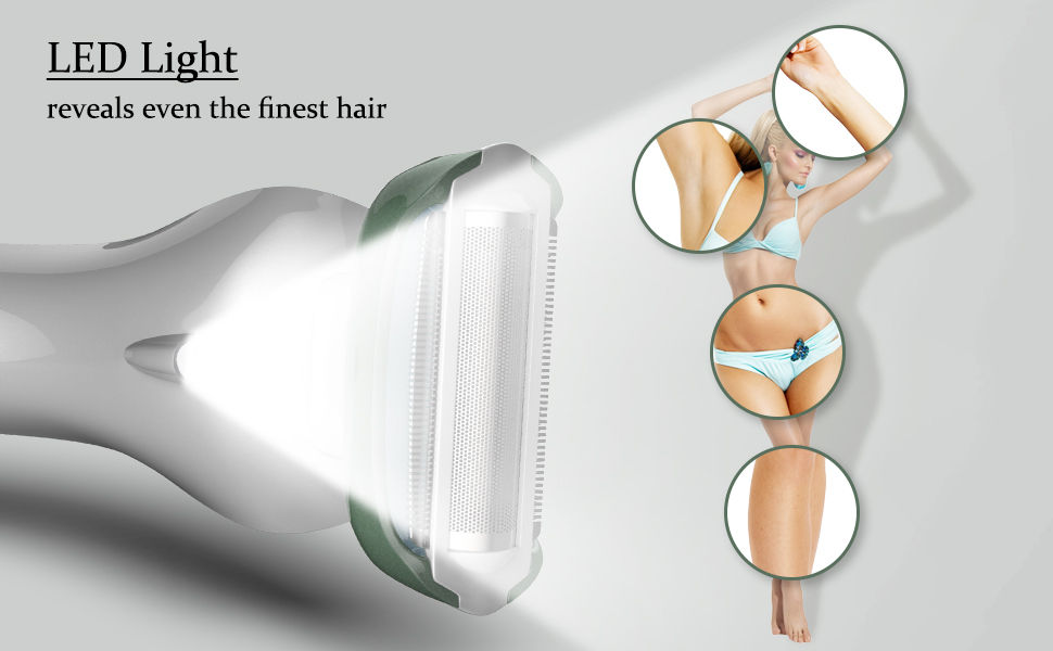 electric razor for women - green 3