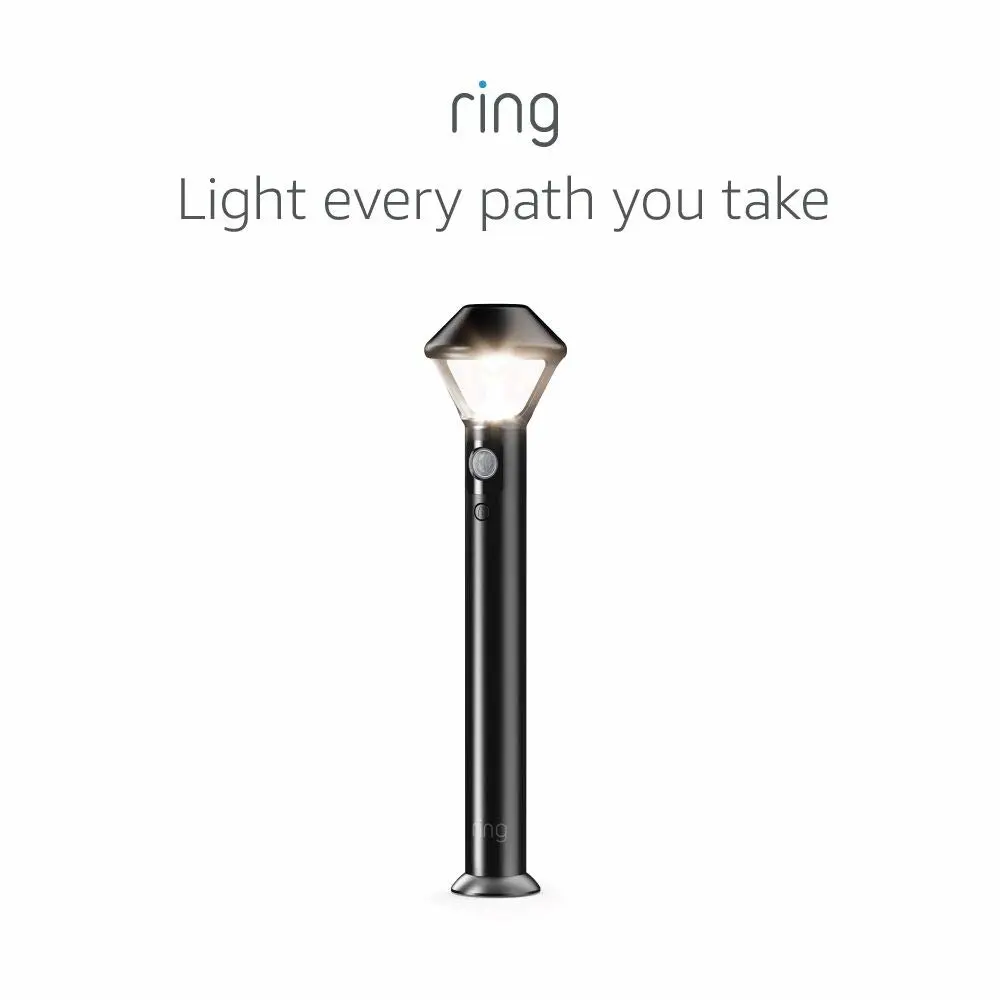 Ring Smart Lighting – Pathlight, Battery-Powered, Outdoor Motion-Sensor Security Light, Black (Bridge required)