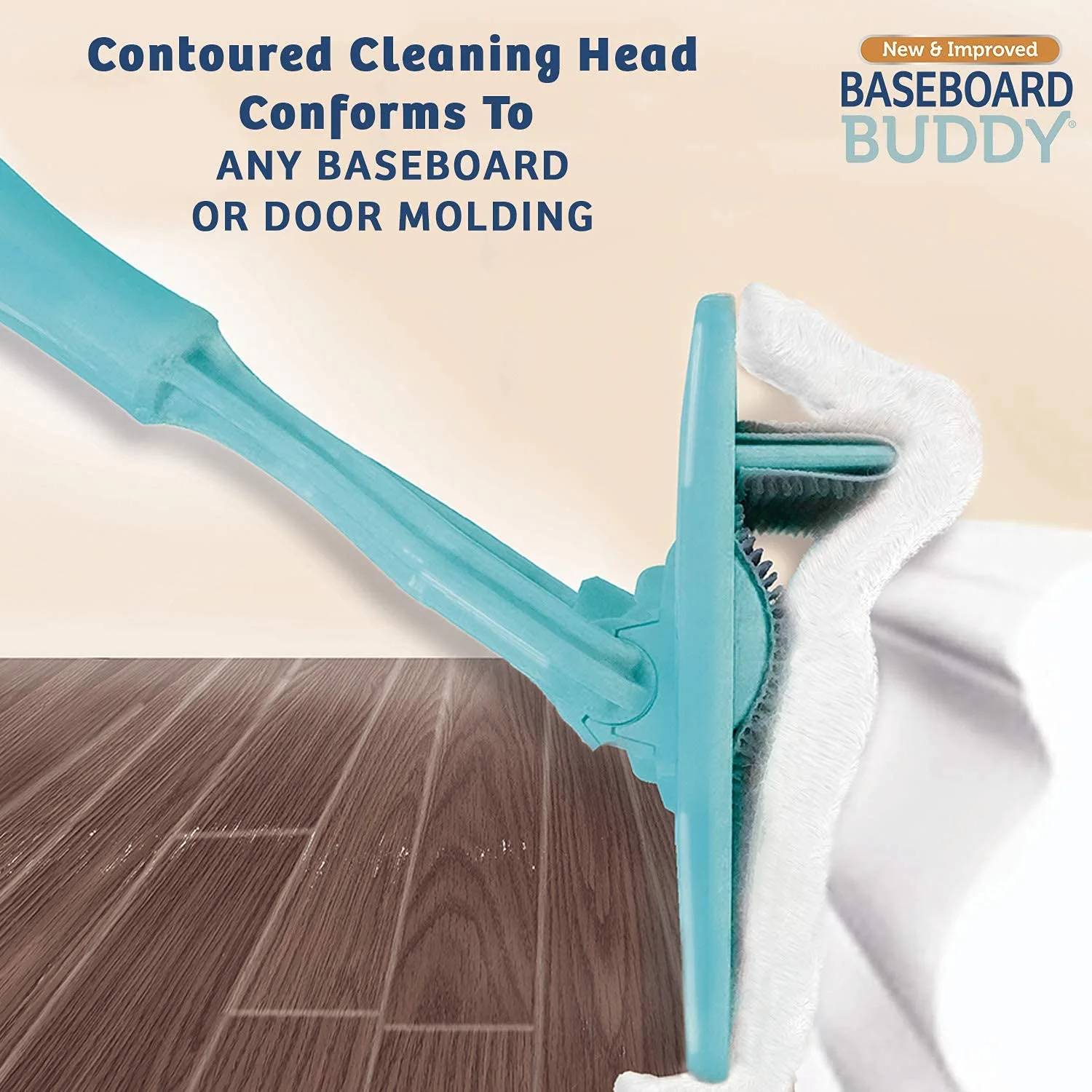 Baseboard Buddy – Baseboard & Molding Cleaning Tool! Includes 1 Baseboard Buddy and 3 Reusable Cleaning Pads, As Seen on TV