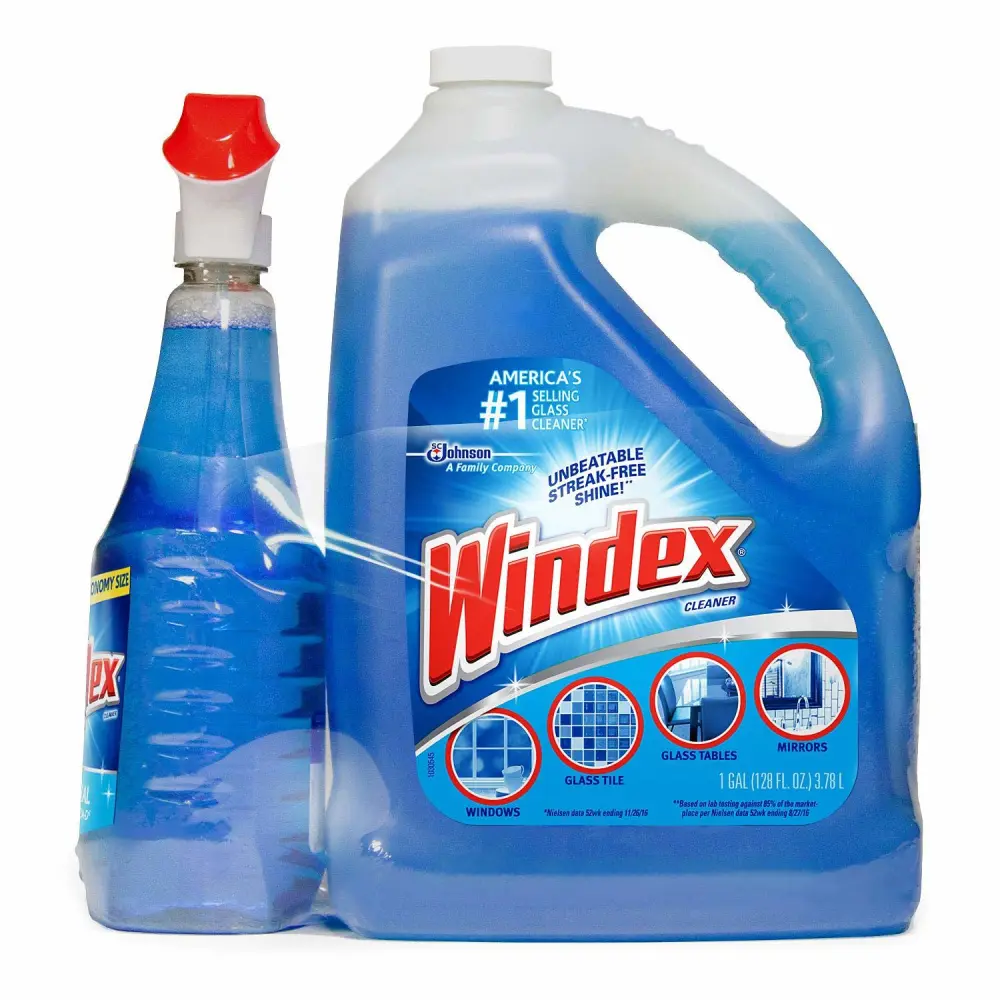 Windex Original Cleaner, 32 Fluid Ounce Trigger Spray and 1 Gallon Refill