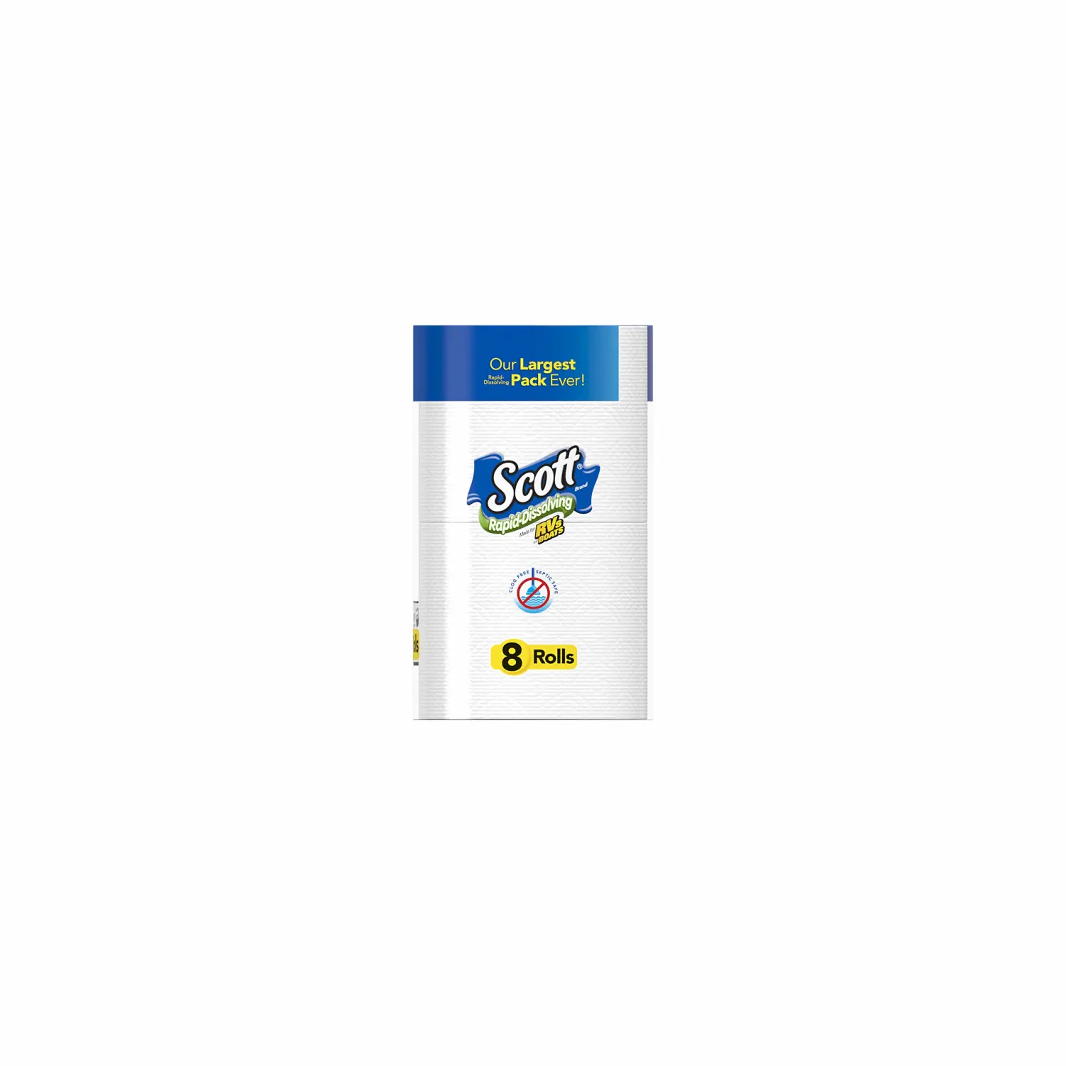 Scott Rapid Dissolve Bath Tissue Made for RVs and Boats (8 Rolls)