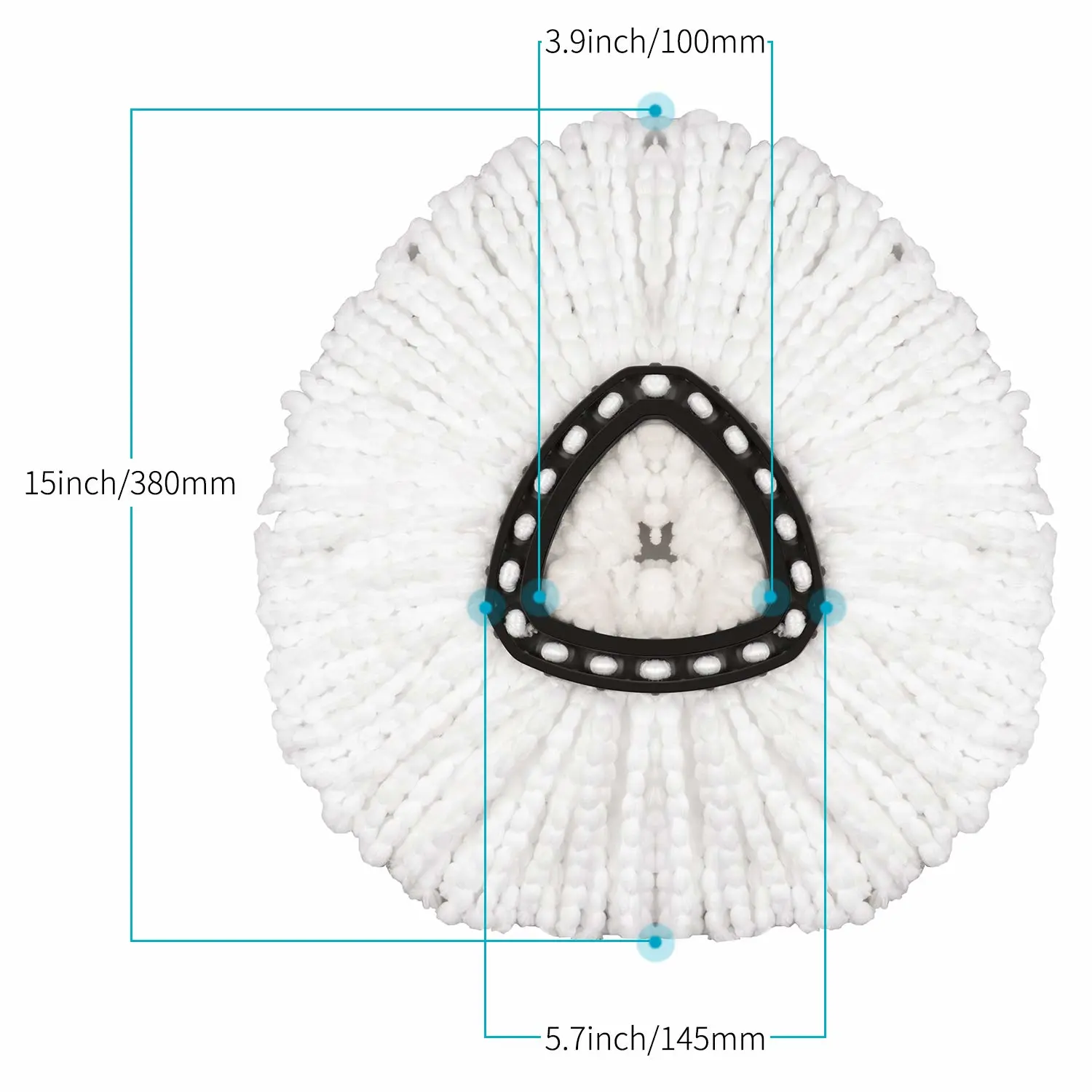 3 Pack Spin Mop Replacement Head Microfiber Mop Head Refills Easy Cleaning Mop Head Replacement