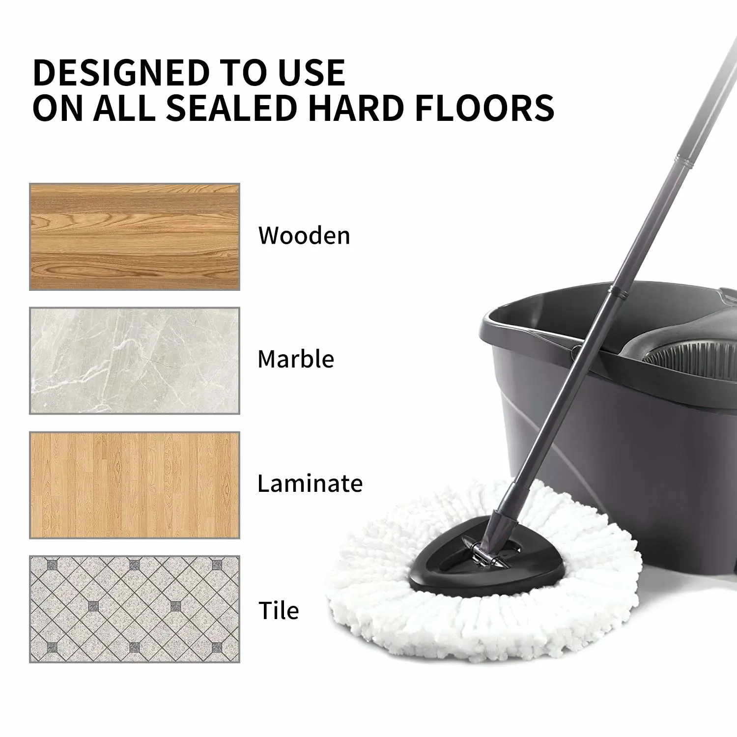 3 Pack Spin Mop Replacement Head Microfiber Mop Head Refills Easy Cleaning Mop Head Replacement