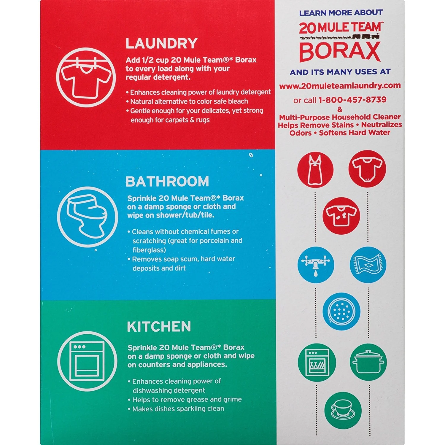 20 Mule Team Borax Natural Laundry Booster 65 Ounce pack of 2