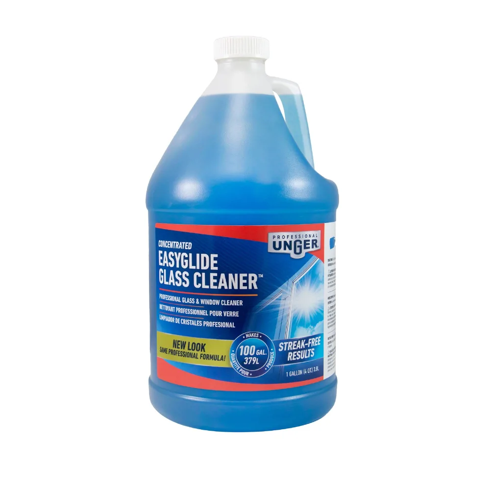 Unger Professional Streak-Free EasyGlide Glass Cleaner Concentrate, 1 Gallon – Ammonia-Free, Makes 100 Gallons of Solution, Safe for Tinted Windows, LOW-E Glass, Windshields & Mirrors