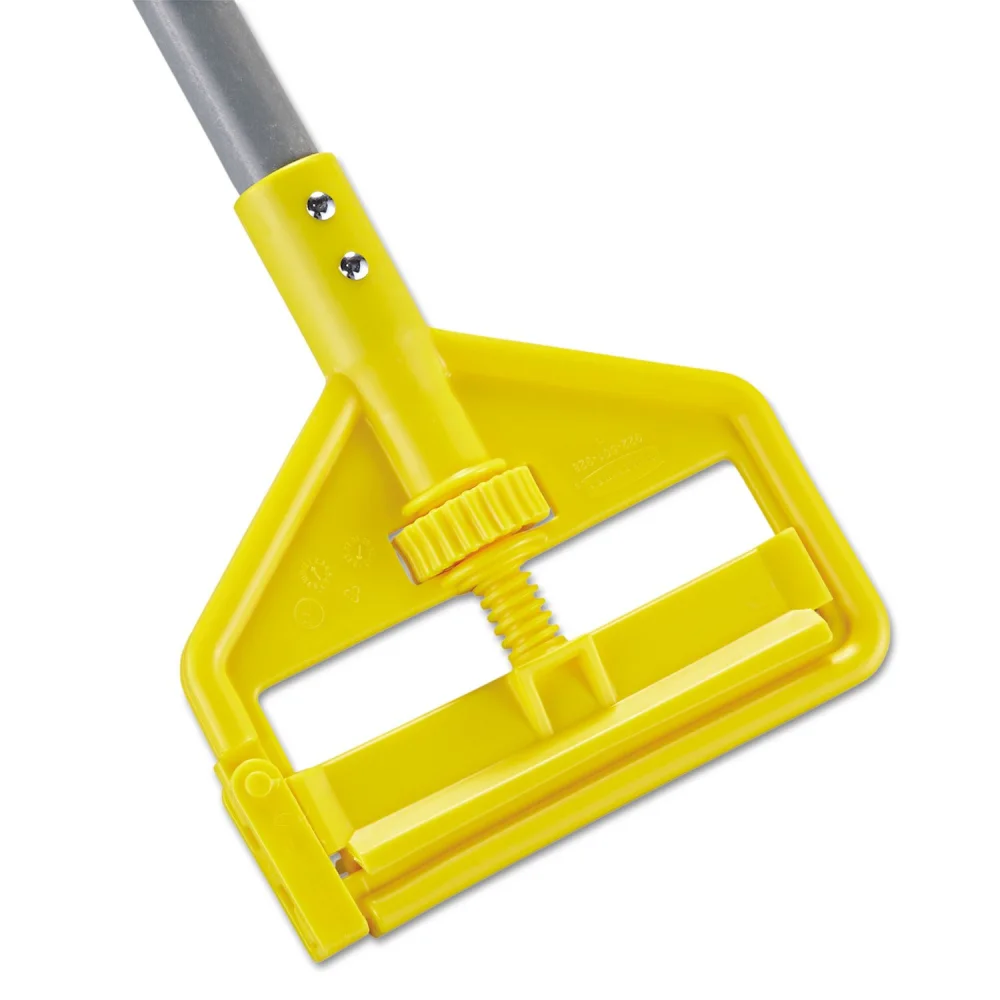 Rubbermaid Commercial Products Invader 54" Heavy Duty Fiberglass Wet Mop Handle, Yellow, for Professional/Industrial Floor Cleaning, Compatible with 1" Headband Mops