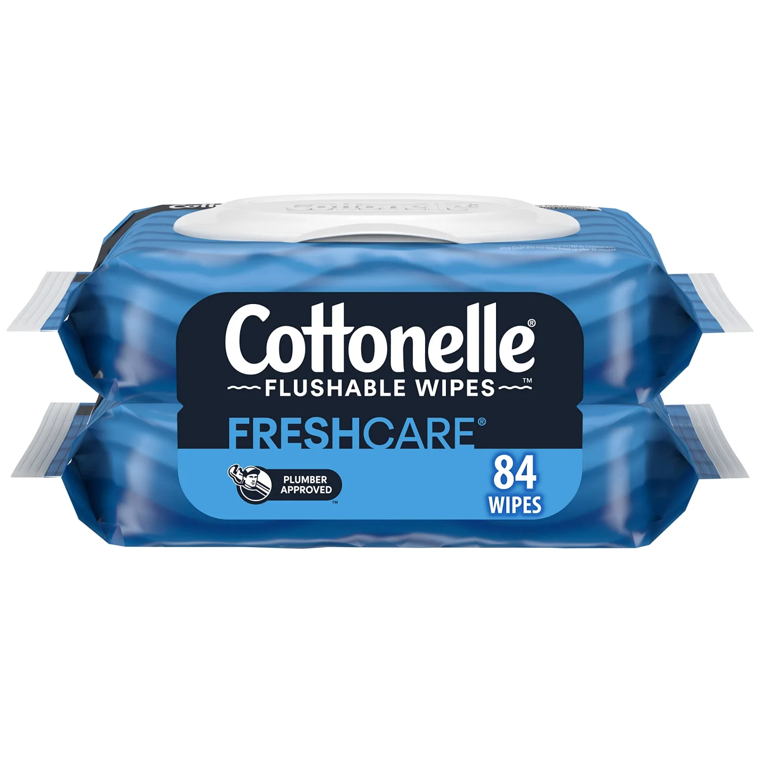 Cottonelle Fresh Care Flushable Cleansing Cloths Refill, 42 Count (Pack of 2)