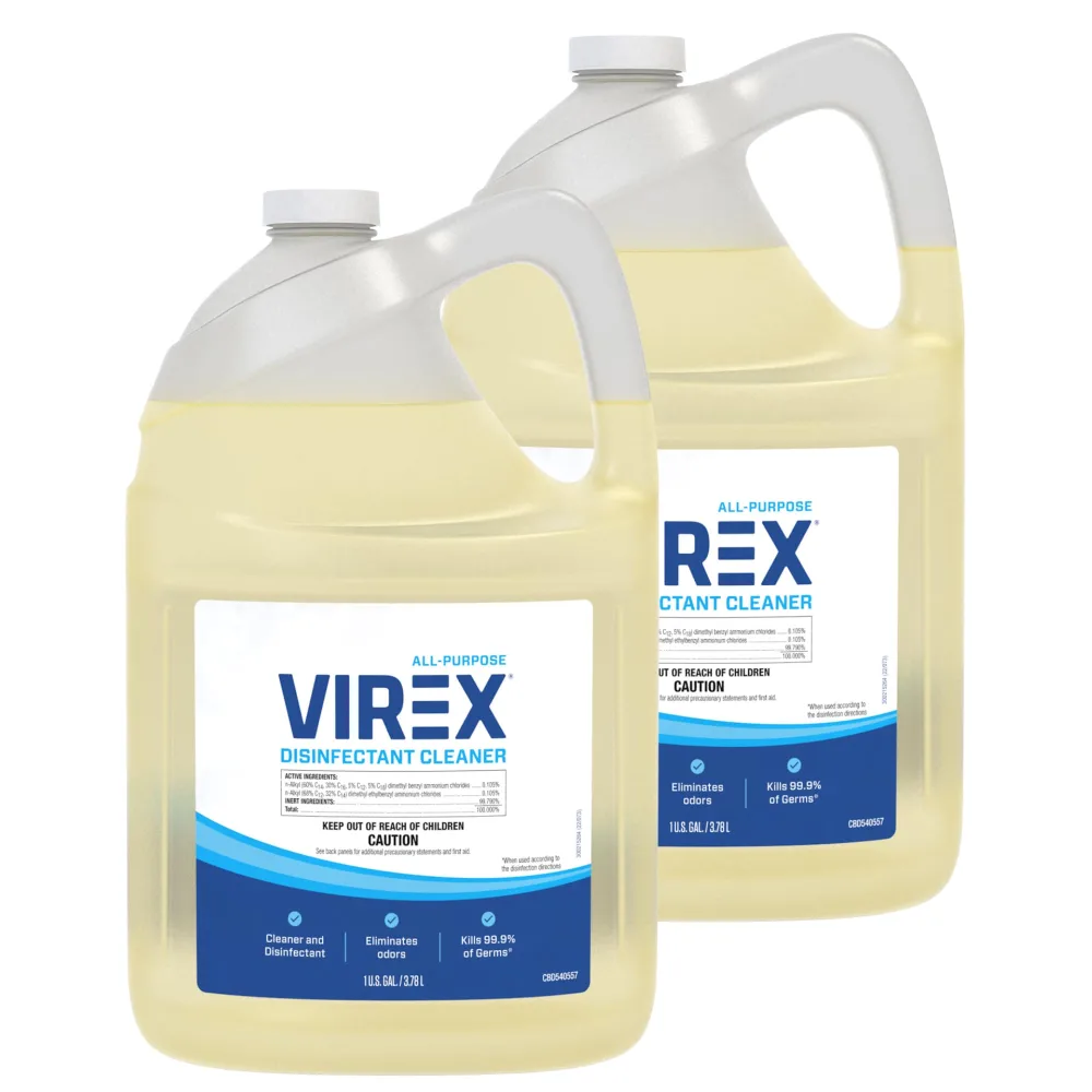 VIREX CBD540557 All Purpose Disinfectant Cleaner - Kills 99.9% of Germs and Eliminates Odors, Ready-to-Use Liquid Refill, 1-Gallon (Pack of 2)