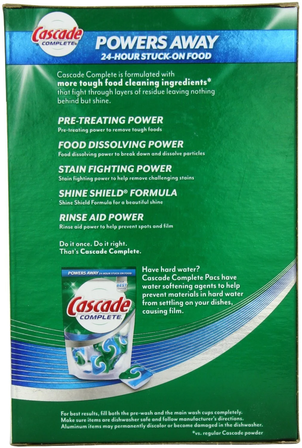 Cascade Complete, Powder Dishwasher Detergent, Fresh Scent 125 Oz